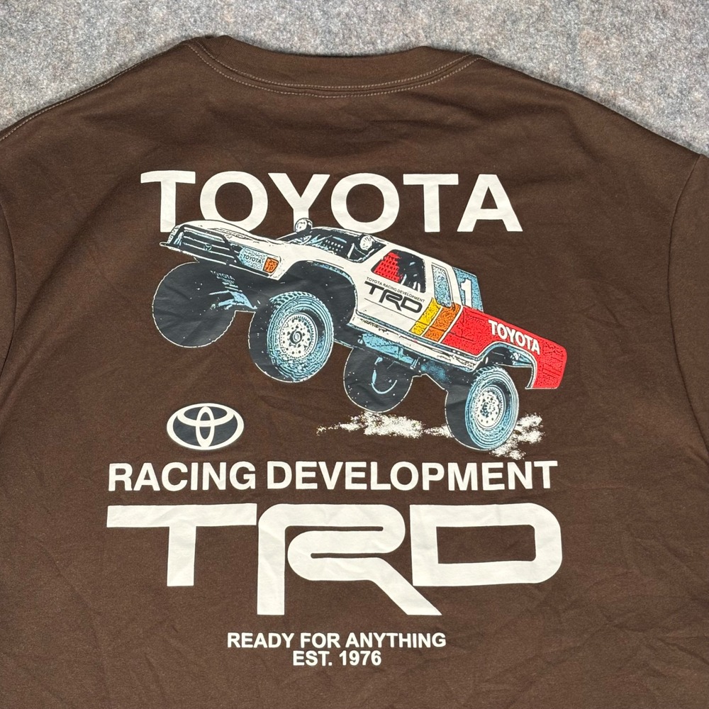 Toyota TRD Shirt Mens XL Brown Racing Development Graphic Off-Road Truck Heavy